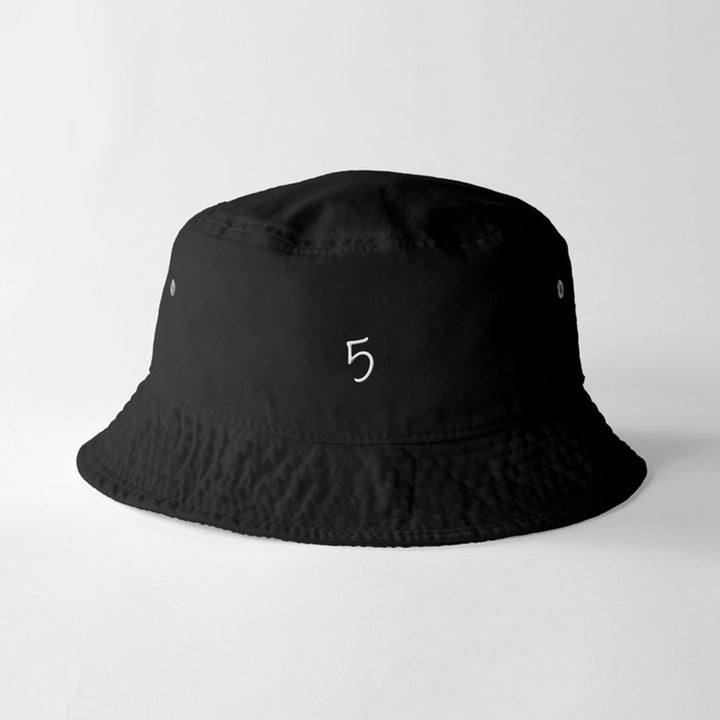 5  刺繍ロゴくろバケットハット　メンズ　レディース　帽子　ハット　AM-bh-02