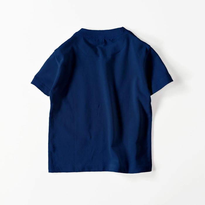 5キッズブルーT 　キッズ　子供　幼児　Tシャツ　カットソー　トップス　ブルー　青　コットン　AM-kd-06