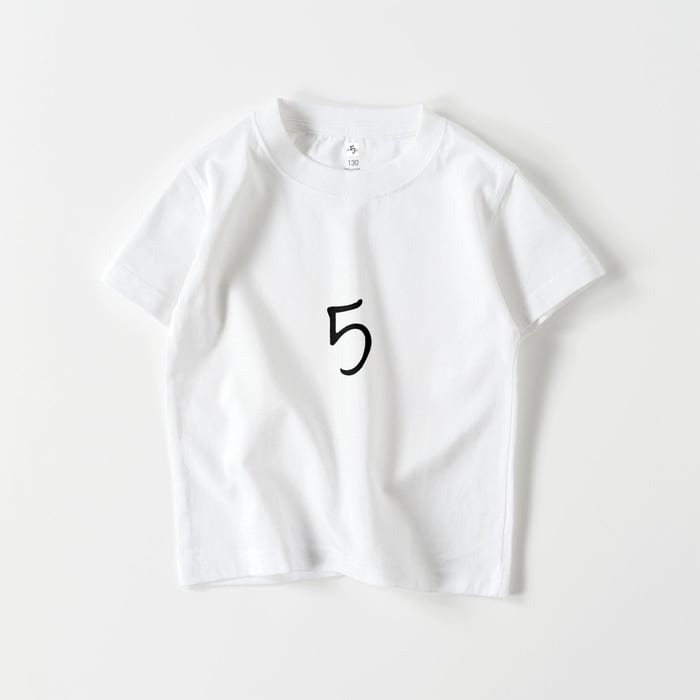 5キッズしろT 　キッズ　子供　幼児　Tシャツ　カットソー　トップス　白　ホワイト　コットン　AM-kd-02