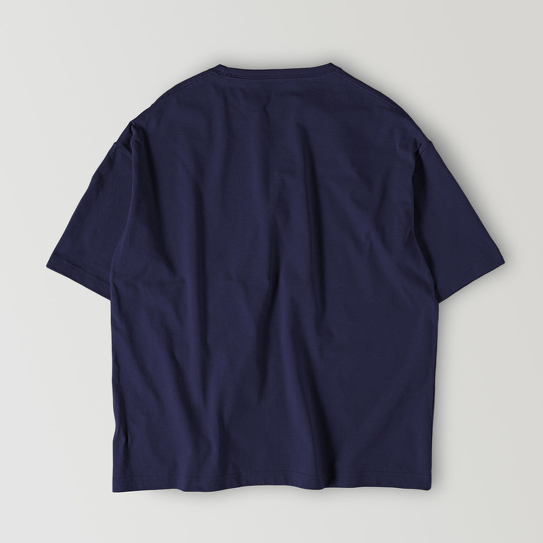 5ビッグシルエットネイビー T　 メンズ　レディース　 Tシャツ　カットソー　トップス　ネイビー　コットン　AM-bst08